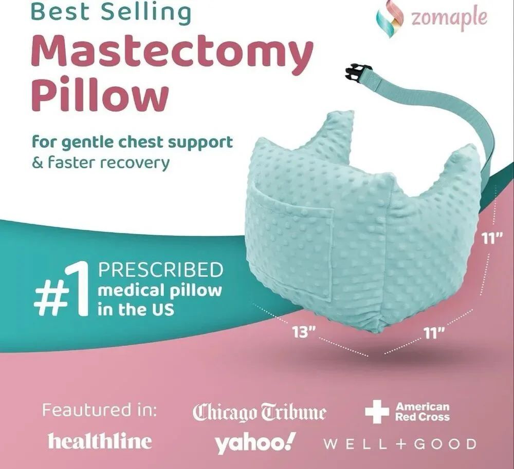 Zomaple Post Mastectomy Pillow Post Surgery – Post-Op Essentials, Breast Augment